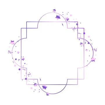 Lilac gradient frame on the white background Stock Illustration