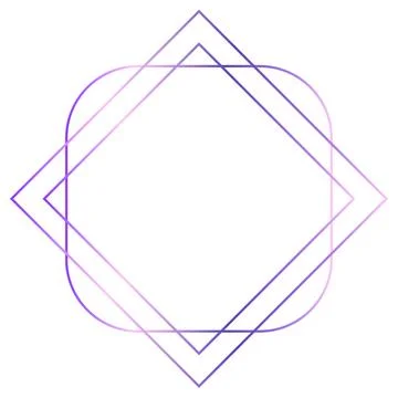 Lilac gradient frame on the white background Stock Illustration