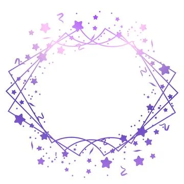Lilac gradient frame on the white background Stock Illustration