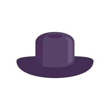 Lilac Hat icon in flat style Stock Illustration
