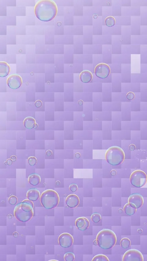 Lilac Herringbone Glass Pattern with Floating Bubbles Animation Stock Footage 346435823