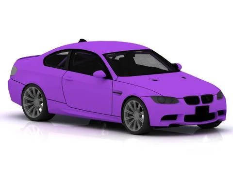 Lilac machine concept model on a white background Stock Illustration