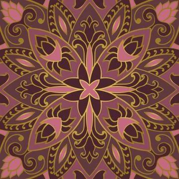 Lilac ornamental pattern. Stock Illustration