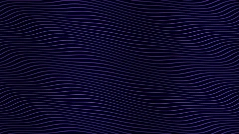 Lilac parallel wave lines slow flowing animation on isolated white background Stock Footage 202593778