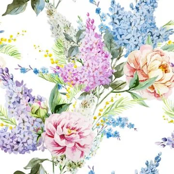 Lilac pattern Stock Illustration