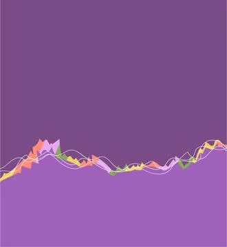 Lilac river ocean wave layer vector background illustration Stock Illustration