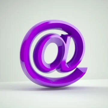 Lilac shiny e-mail symbol Illustrazione stock