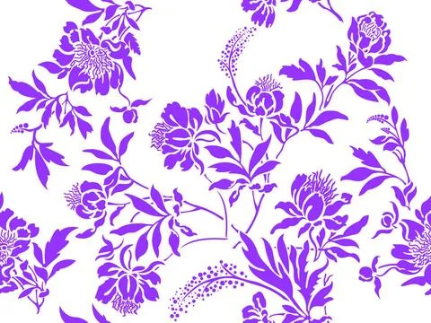 Lilac simless seamless white background with randomly distributed lilac po... 写真素材