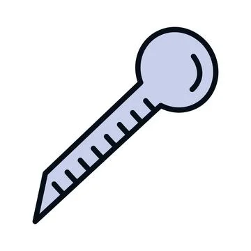 Lilac thermometer science icon Stockillustratie