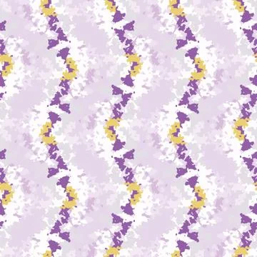 Lilac tie dye broken vertical wavy stripe background. Seamless pattern wax print Stock Illustration