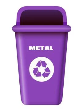 Lilac vector dumpster for metal Stock Illustration