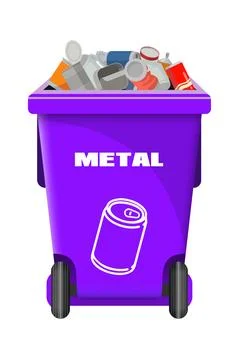 Lilac vector dumpster for metal Stock Illustration