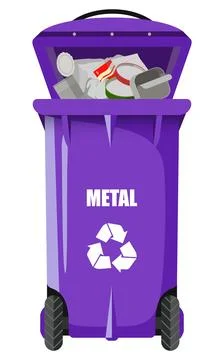 Lilac vector dumpster for metal Stock Illustration