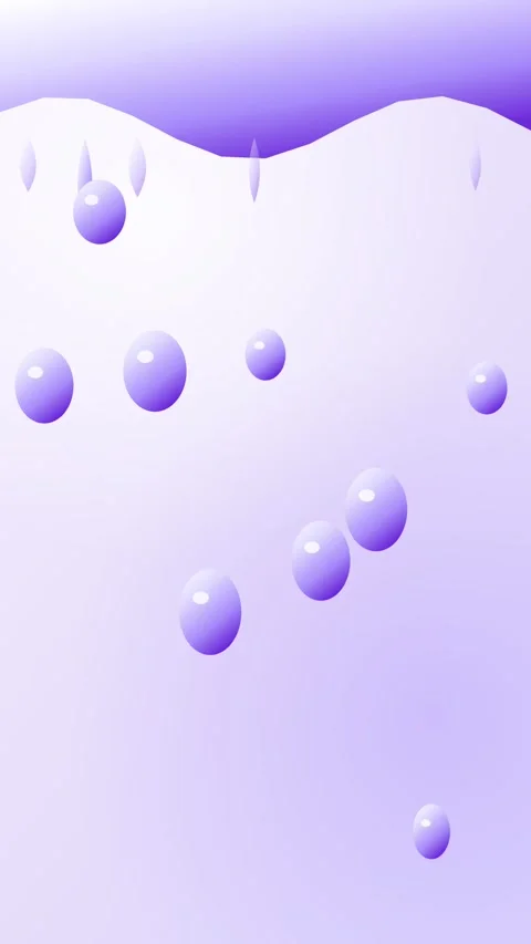 Lilac Viscous Drips Falling Slowly Vertical Seamless Loop Animated Background Stock Footage 344007260