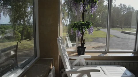 Lilac on a windowsill on a spring sunny day Stock Footage 102551785