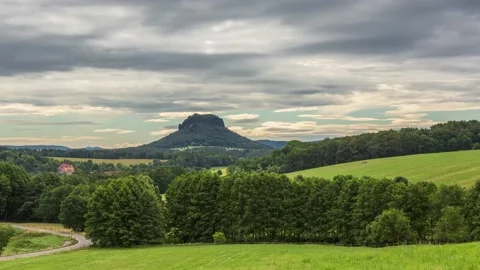 Lilienstein seen from Struppen,4k,timelapse 動画素材 231096635