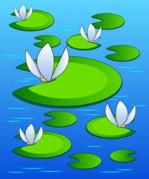 Lilies background Stock Illustration