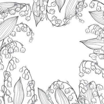 Lilies of the valley. Vector background. Stock Illustration