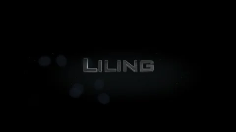 Liling 3D title word made with metal animation text on transparent black Vidéo 255399464