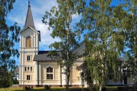 The Liljendals kyrka. Stock Photos