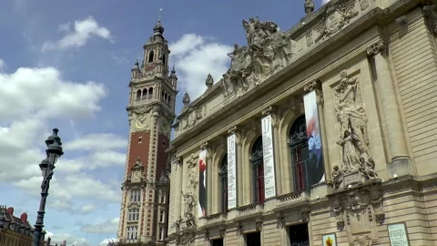 Lille Opera, Opera de Lille, France. 스톡 동영상 145920814