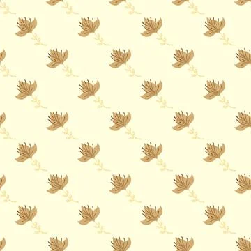 Lily abstract seamless pattern. Hand drawn flower background. Illustrazione stock