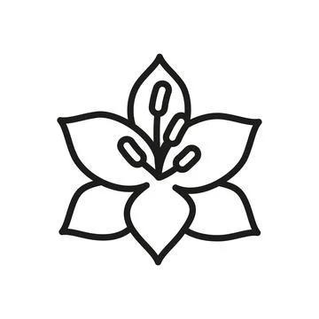 Lily flower icon features a clean and versatile style, perfect for represen.. Stock Illustration