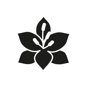 Lily flower icon features a clean and versatile style, perfect for represen.. Stock Illustration