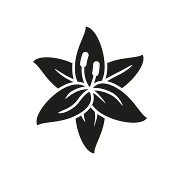 Lily flower icon features a clean and versatile style, perfect for represen.. Stock Illustration