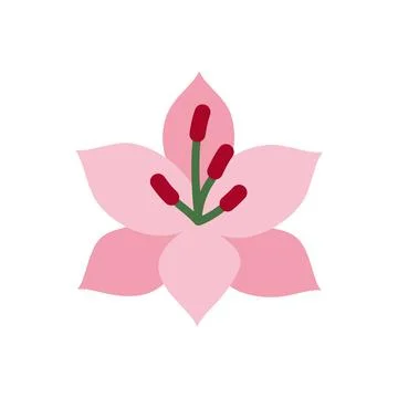 Lily flower icon features a clean and versatile style, perfect for represen.. Stock Illustration