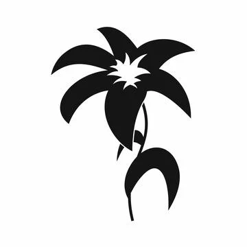 Lily icon in simple style Illustrazione stock
