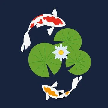 Lily pad pattern. wallpaper. free space for text. background Stock Illustration