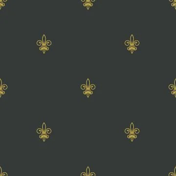 Lily seamless pattern Illustrazione stock