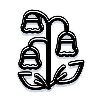 Lily of the valley illustrating spring bloom and nature Stock Illustration