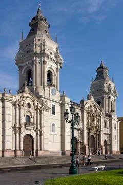 Lima Cathedral - Lima - Peru Stock Photos