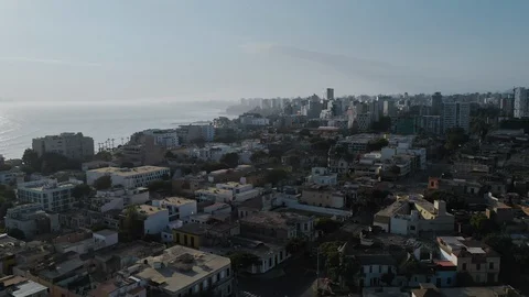 Lima City Costa Verde push in, Peru  - South America Video stock 128559559