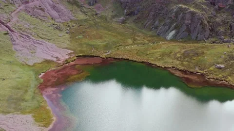 Lima Cutay Lagoon aerial view Stock Footage 219566064