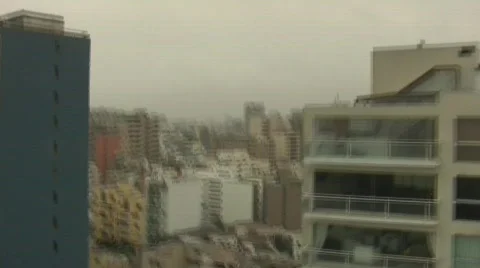 Lima glider blue building Stock-Footage 591080