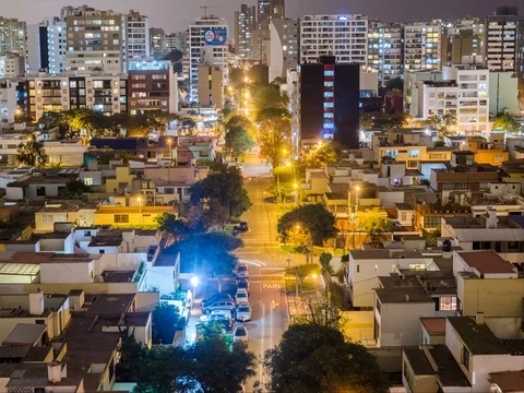 Lima by night from above timelapse 스톡 동영상 70827321