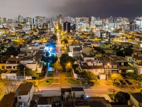 Lima by night from above timelapse Stock Footage 70827453