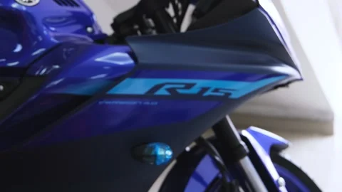 Lima, Peru, 15 Mar 2025. Yamaha r15 version 4.0 new colors, motorcycles Stock Footage 305264023