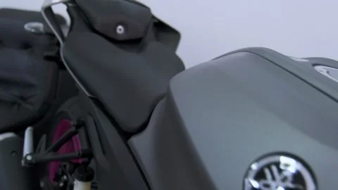 Lima, Peru, 15 Mar 2025. Special edition Yamaha R15v4 motorcycle detail showing Stock Footage 305264121