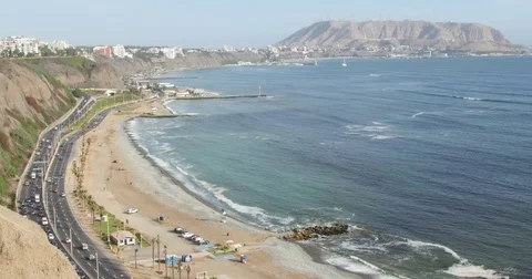 Lima Peru Coastal Road Stock Footage 84002157