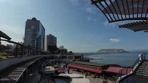 Lima, Peru - March 14, 2026 - the famous Larcomar Shopping Center Stock Footage 336898122