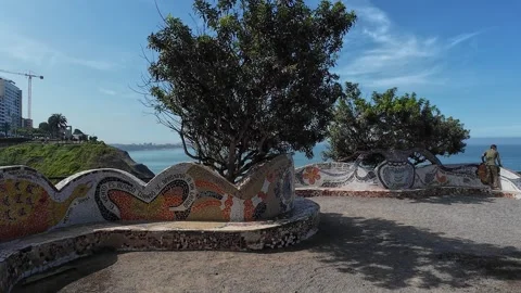 Lima, Peru - March 14, 2026 - the Love Park in Lima Stock Footage 336898548