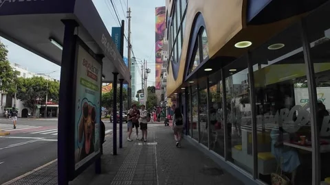 Lima, Peru - March 14, 2026 - walking in the neighborhood of Miraflores Stock-Footage 336950935