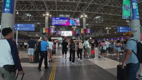 Lima, Peru - March 16, 2026 - inside the new  LIM Airport 스톡 동영상 340507797