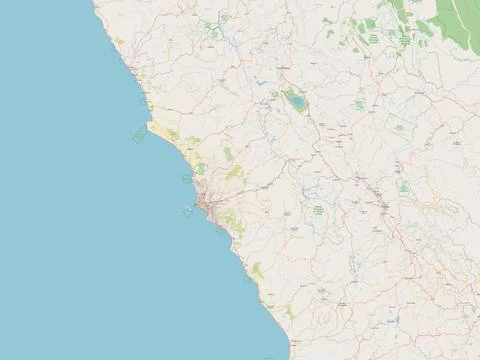 Lima, Peru. Open Street Map Stock Illustration