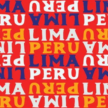 Lima, Peru seamless pattern 스톡 일러스트