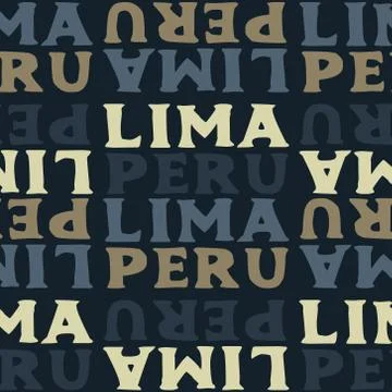 Lima, Peru seamless pattern 스톡 일러스트